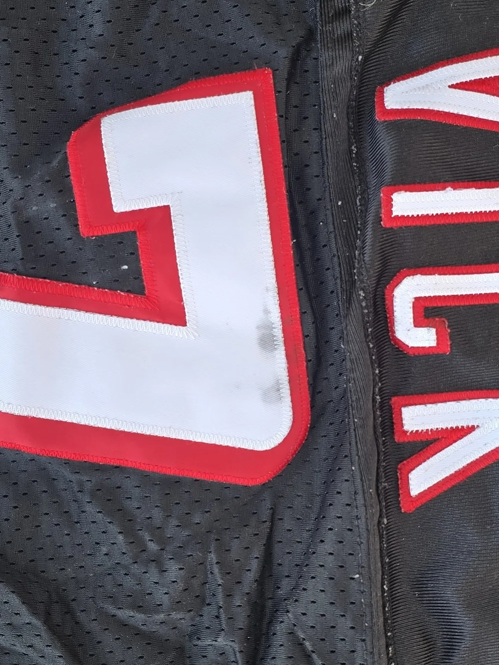 Black and Red Falcons Football Jersey #7